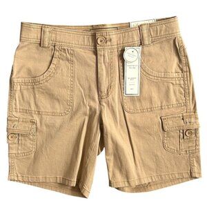 Charter Club Women's Classic Fit Comfort Waist Stretch Cargo Shorts Size 4
